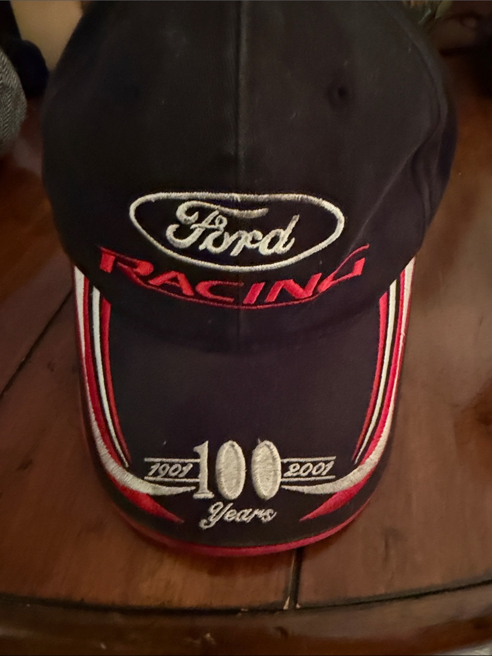 Ford Racing Black Cap with Red and White Accents